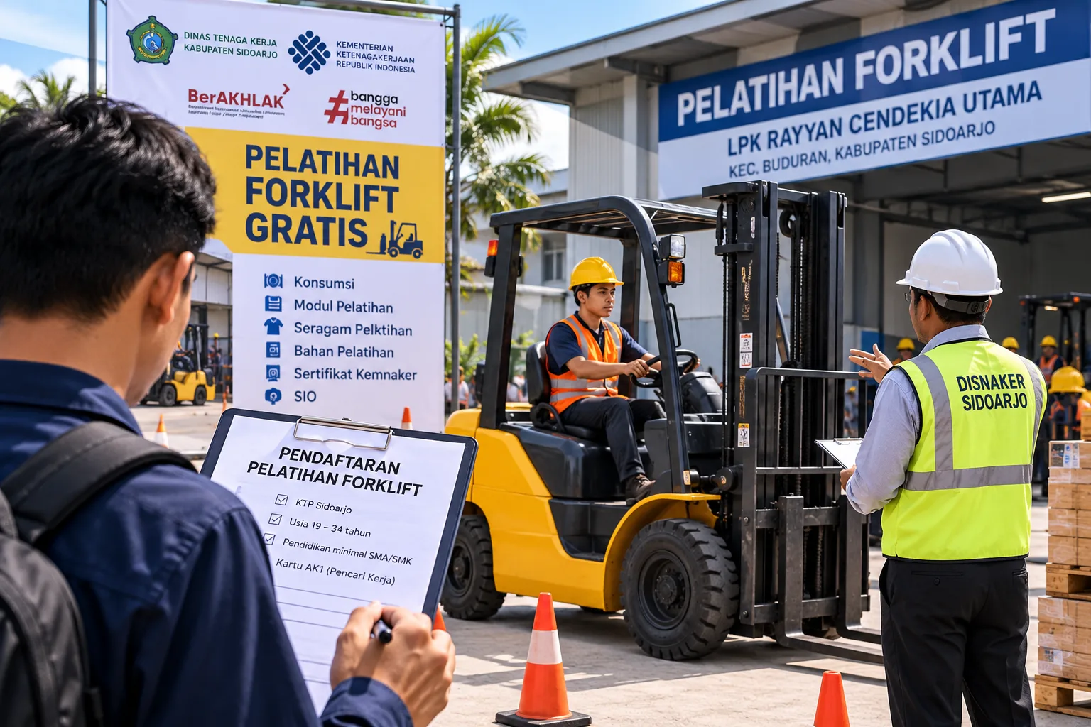 Disnaker Sidoarjo Buka Pelatihan Forklift Gratis, Pendaftaran hingga 20 Oktober