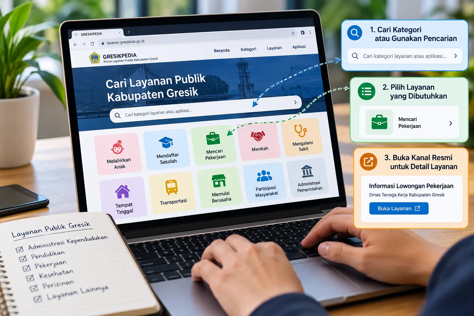 GRESIKPEDIA: Cara Mencari Layanan Publik Gresik dalam Satu Portal