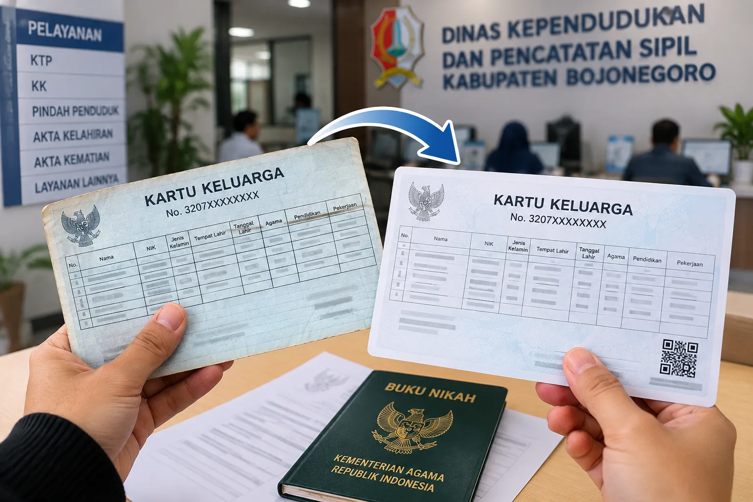 KK Lama Masih Dipakai? Dukcapil Bojonegoro Jelaskan Cara Mengubahnya ke Format Barcode