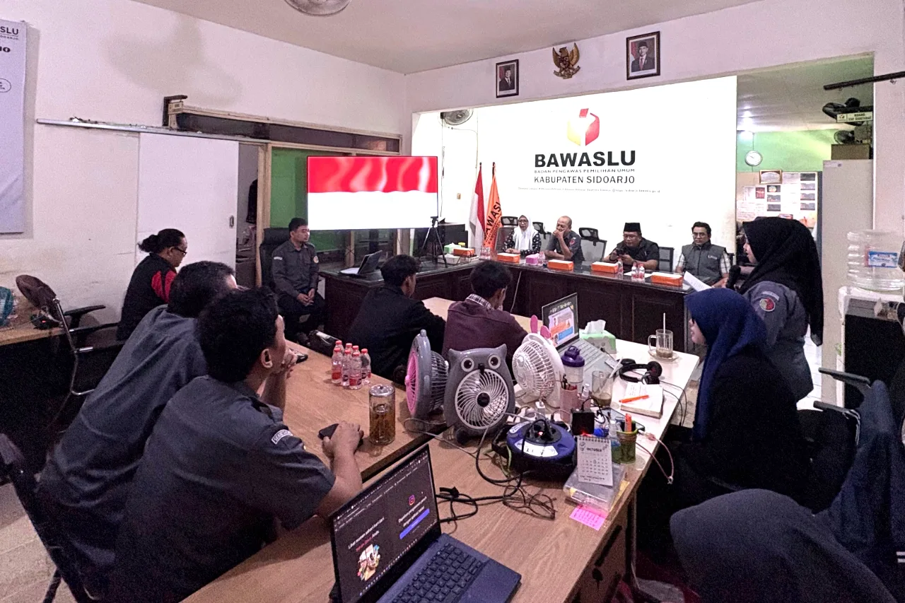 Menjelang Tahapan Pemilu, Bawaslu Sidoarjo Evaluasi Penanganan Pelanggaran dan Sengketa Pemilu