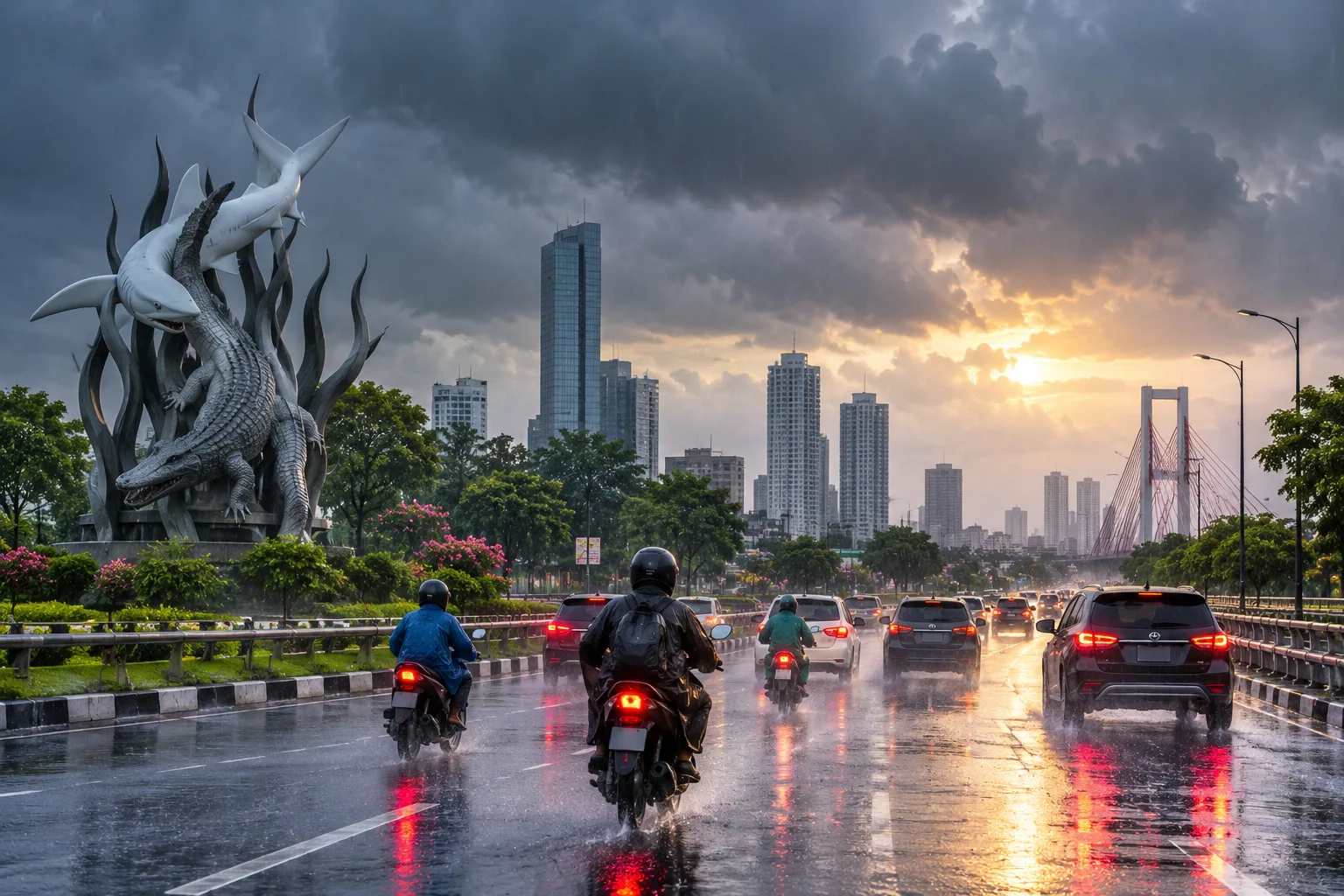 Surabaya hingga Madiun Berpotensi Hujan Sore Ini, Cek Prakiraan Cuaca Jatim 28 Oktober 2026