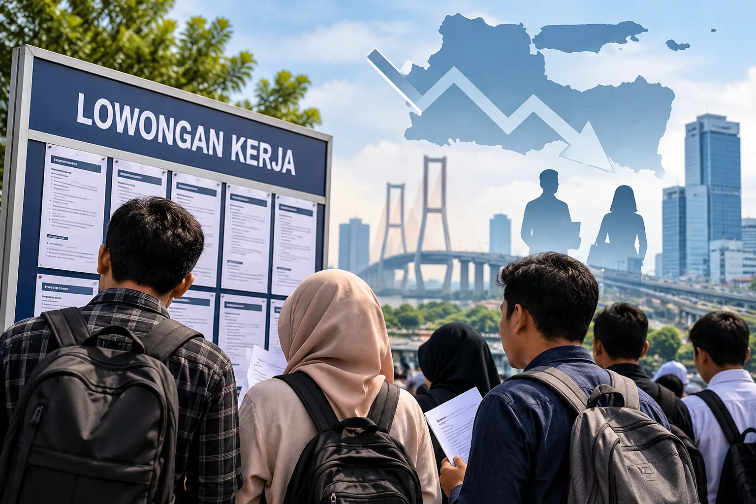 TPT Jawa Timur Turun Jadi 3,88 Persen, Masih Ada 960.700 Penganggur