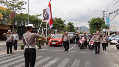 Pukul 10.17, Kendaraan di Seputaran Kota Trenggalek Diberhentikan Sejenak