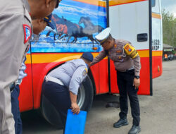 Libur Panjang, Polres Trenggalek Pilih Lakukan Ramp Check Bus Antar Kota